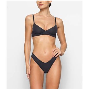 SKIMS Smoothing Underwire Demi Bra Onyx Size 36B